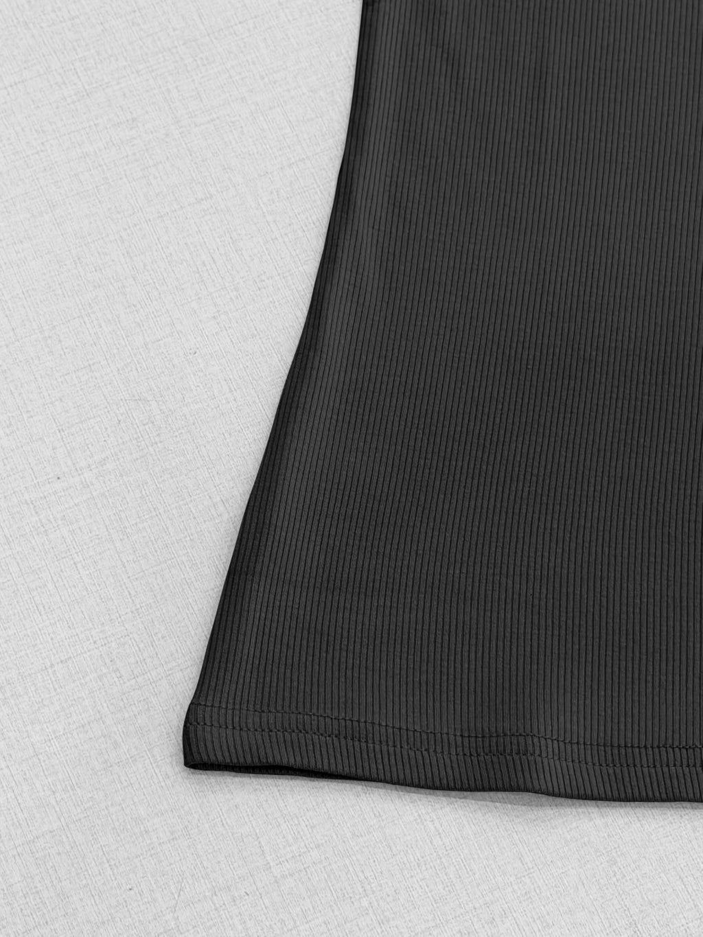 Albe Rita Women Short Sleeve T-Shirt Cap V Neck Shirts for Women Ribbed Casual Top Knit Slim Fit for Summer,Black,M