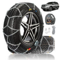 Auto Fixing Snow Chains for Pickup Trucks & SUVs Off-road, Heavy Duty Quick Fit & Easy Installation Snow Tire Chains, Portable Reusable Emergency Tire Traction Chain, Set of 2 (HPK-2335)