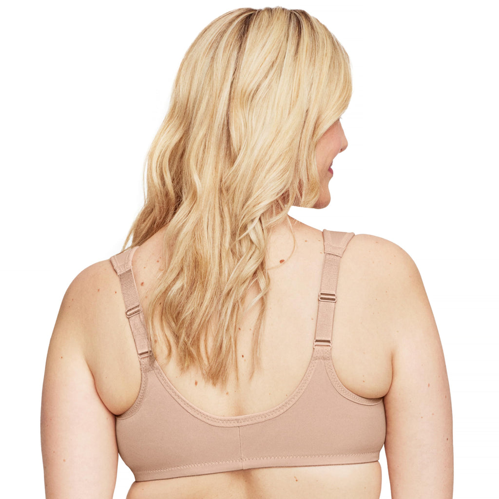 Glamorise Full Figure Plus Size Wonderwire Front-Closure Bra Underwire #1245 Café