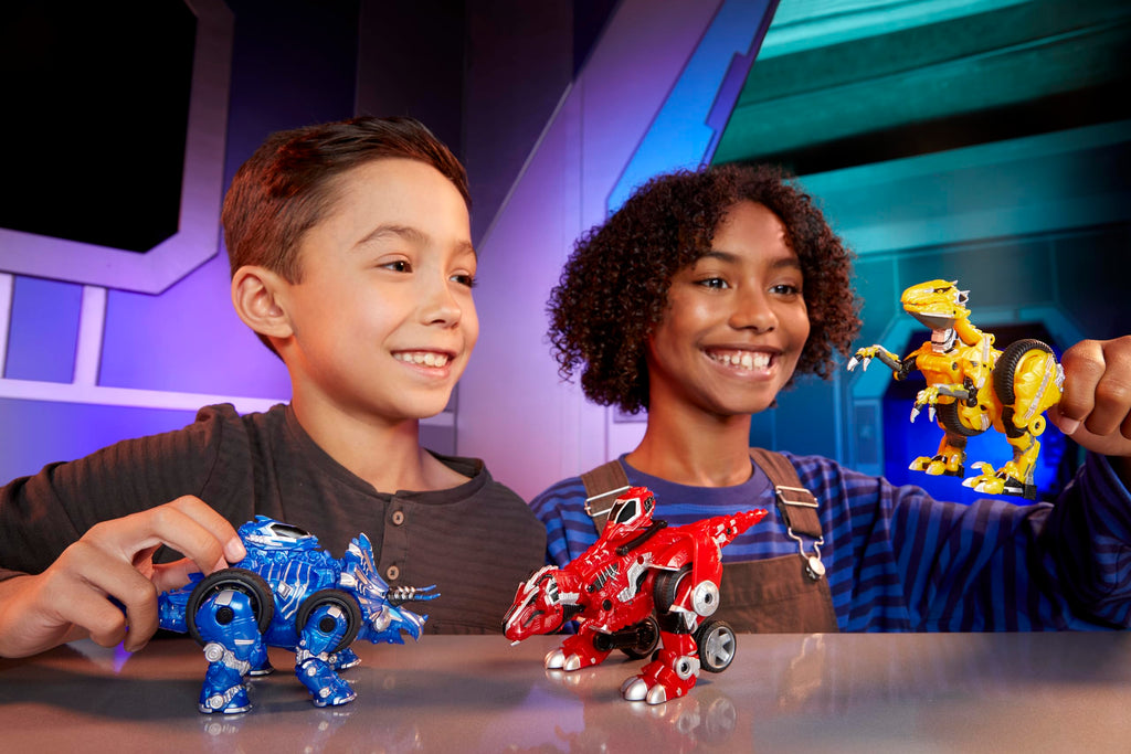 Armorsaurs Evolver Blaze Transforming Raptor to Vehicle Toy, 2-in-1 Dino Figure with Multi-Step Conversion, Kids, Boys, Girls, Ages 6+