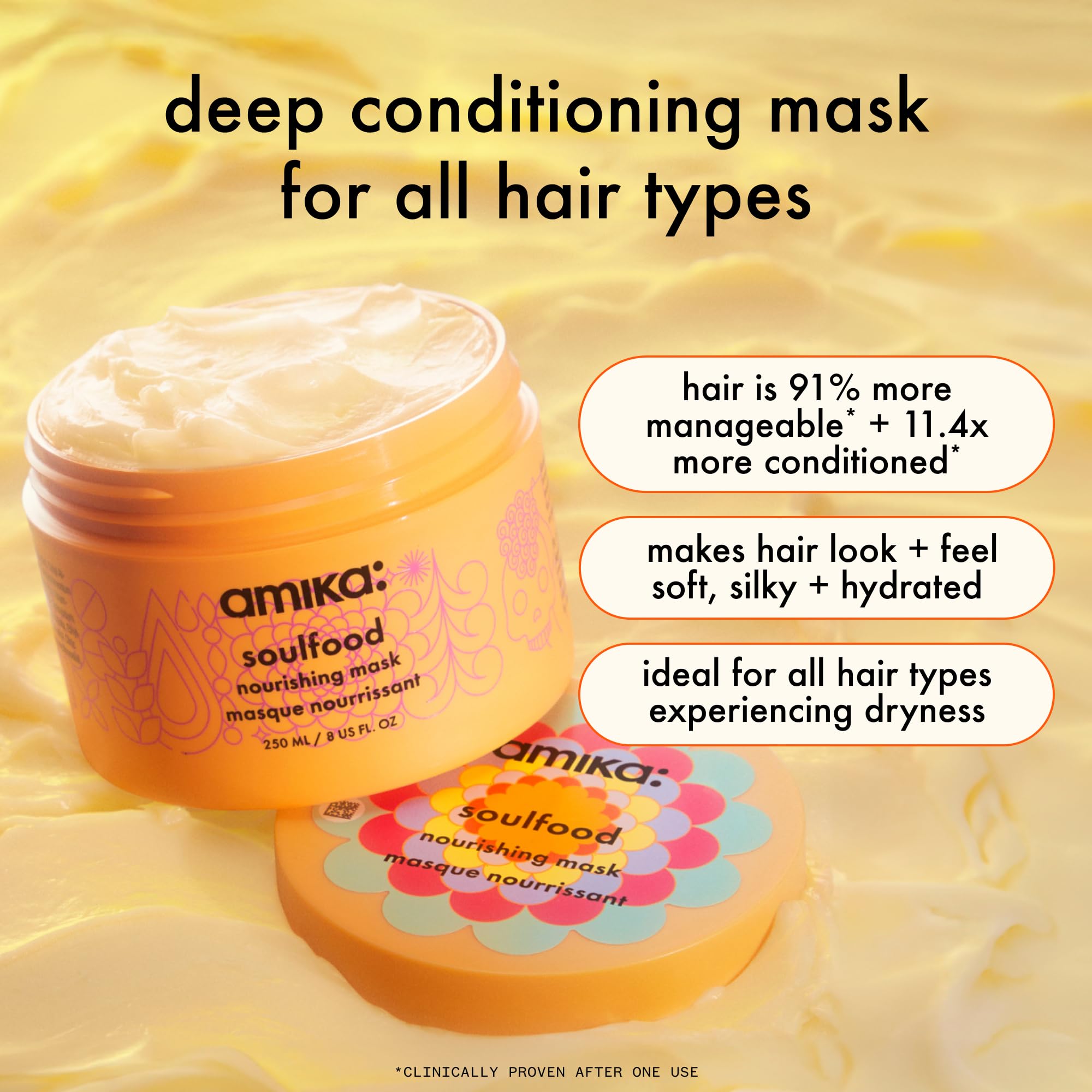 amika soulfood nourishing mask, 250ml