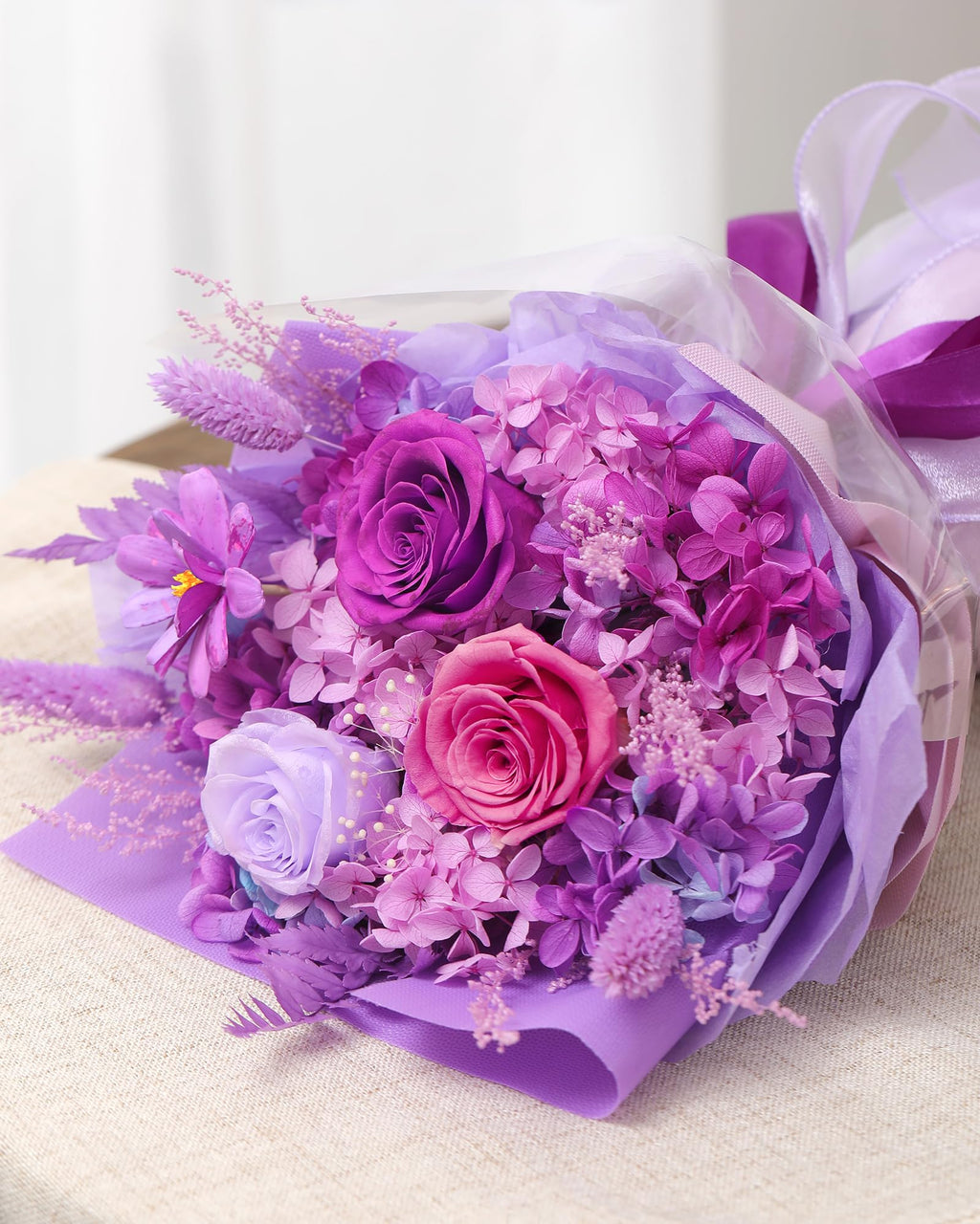 Valentines Day Flowers Gifts for Her Women,Flowers Roses Bouquet Gifts for Women Wife Girlfriend and Best Friend/Flower for Delivery Prime/Purple Rose
