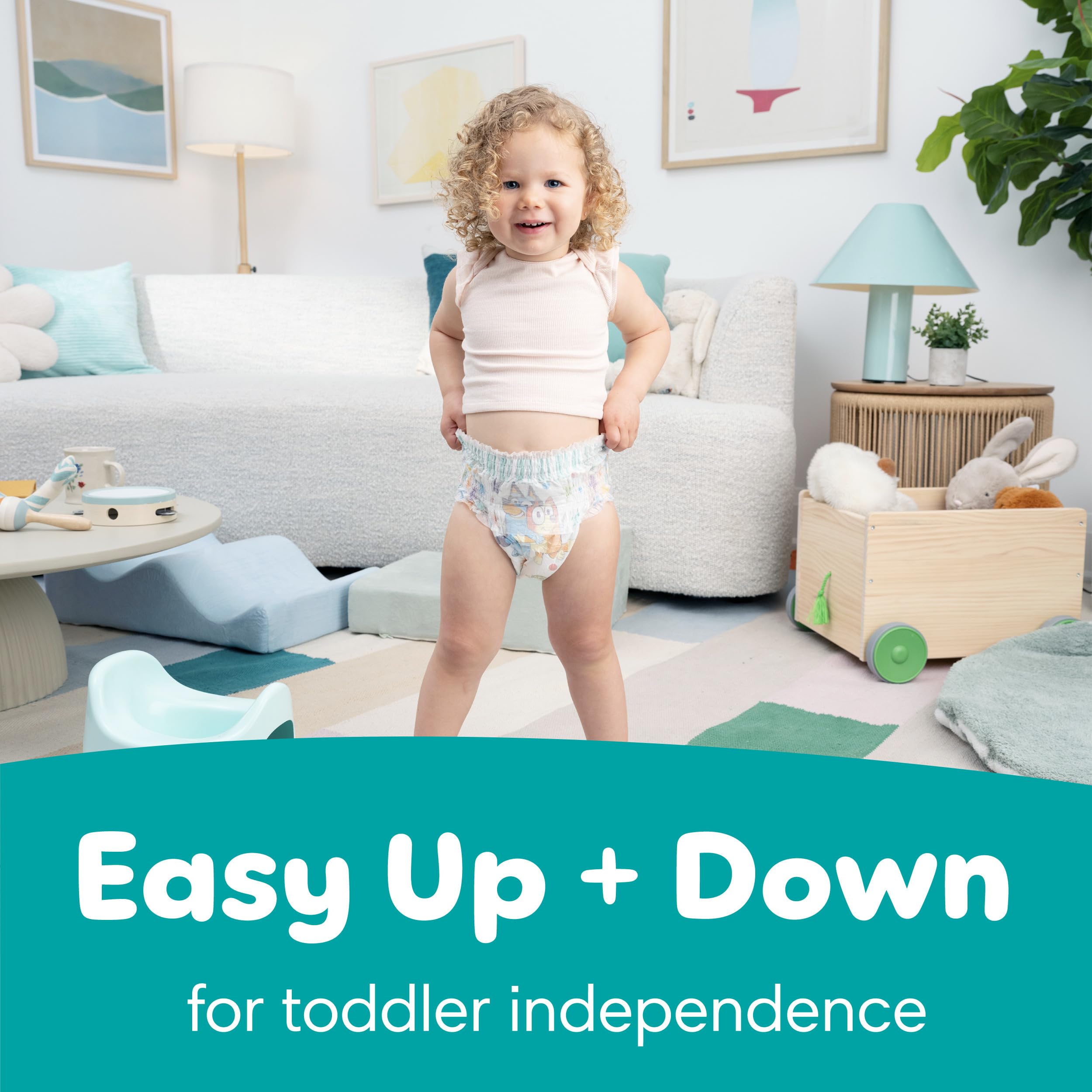 Pampers Training Pants - Easy Ups Boys & Girls Bluey - Size 3T-4T, 124 Count, Children's Potty Underwear (Packaging May Vary)