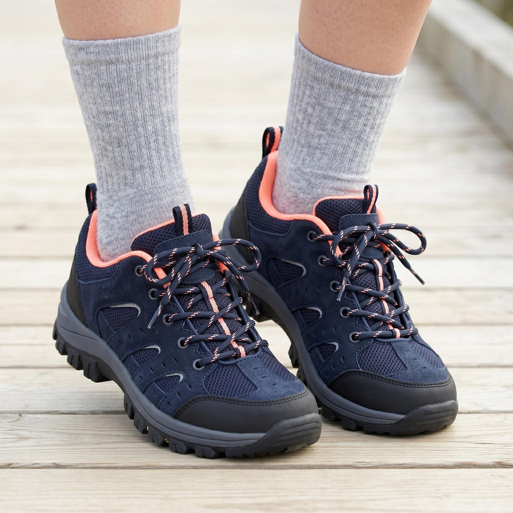 CUSHIONAIRE Brig Womens Hiking Shoes, Supportive Trail Shoes for Women with Waterproof Protection and Arch Support