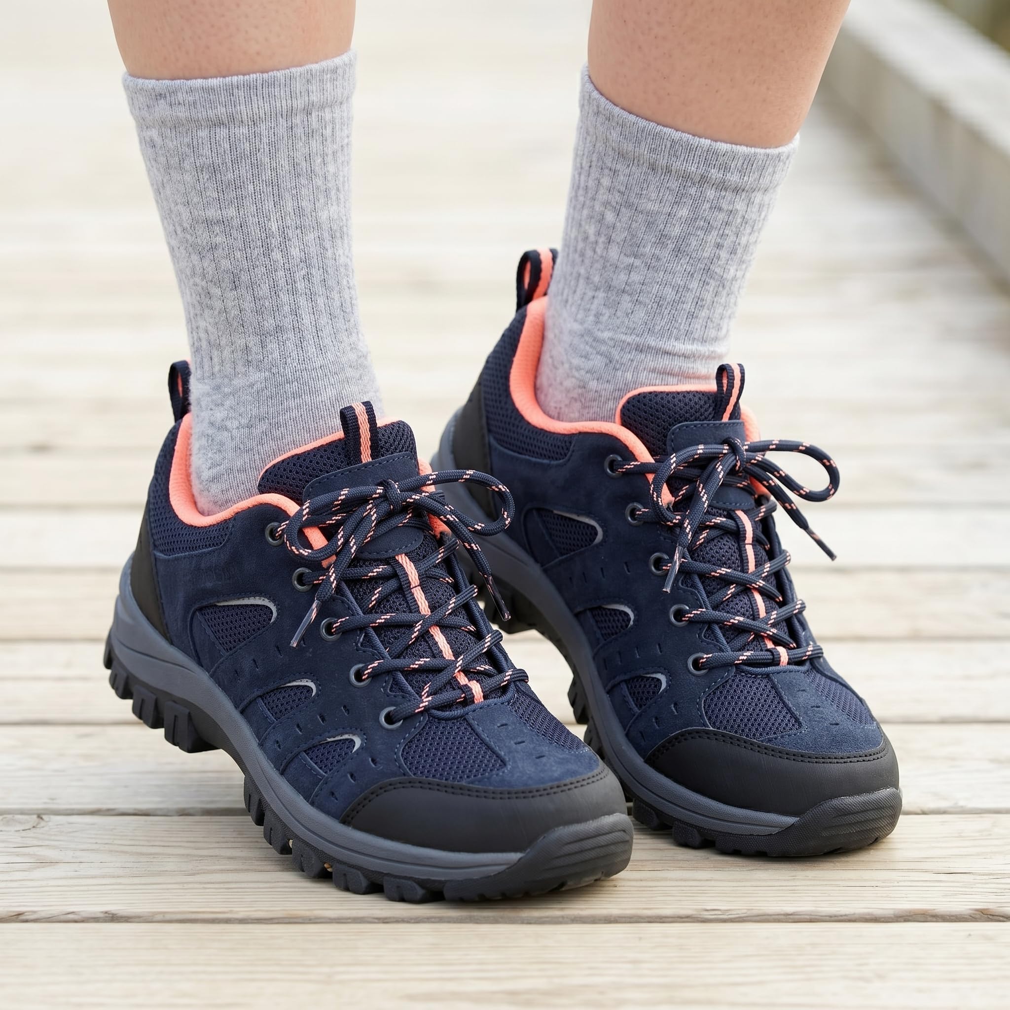 CUSHIONAIRE Brig Womens Hiking Shoes, Supportive Trail Shoes for Women with Waterproof Protection and Arch Support