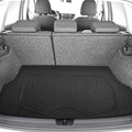 FH Group Premium Liners Tall Channel Trimmable All Weather Rubber Full Set Car Floor Mats (Beige) w. Trimmable All-Season Cargo Liner (Black) - Universal Fit for Cars Trucks and SUVs