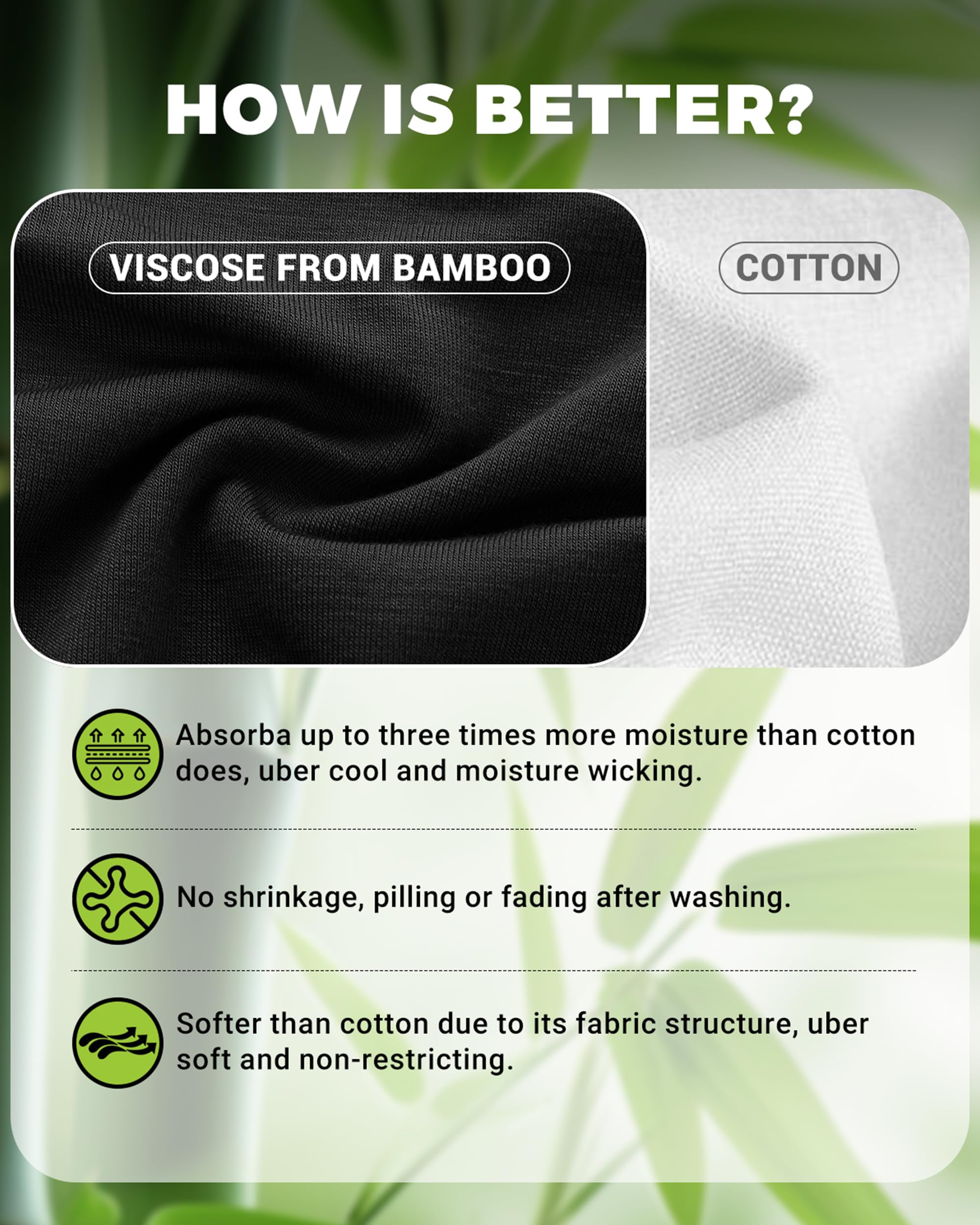 BAMBOO COOL Womens Underwear, Moisture-Wicking Briefs, Soft and Breathable Panties, Mid Waist, 5-Pack