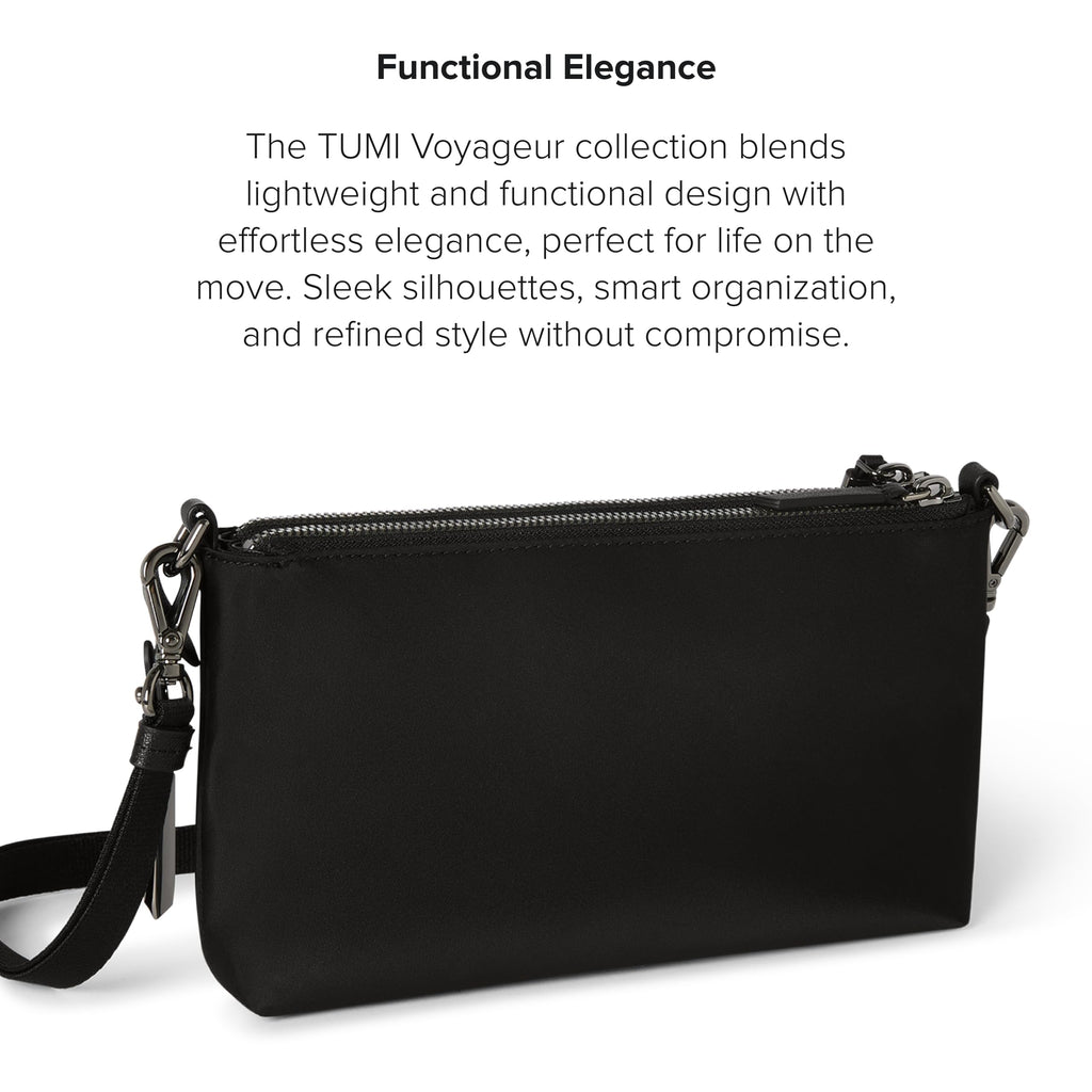 Tumi Womens Adela Crossbody Black/Gunmetal One Size
