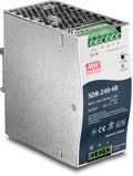 TRENDnet 240W Single Output Industrial DIN-Rail Power Supply, Extreme Operating Temp Range -25 to 70 °C(-13 to 158 °F) Built-in Active PFC, Passive Cooling, DIN-Rail Mount, Silver, TI-S24048