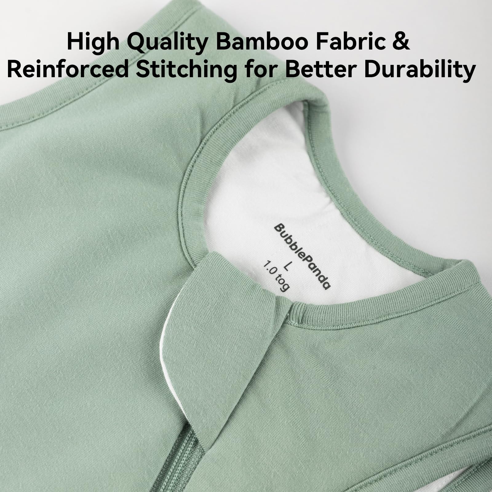 BubblePanda Rayon Made from Bamboo Sleep Sack 18-24 Months 1.0 Tog Soft Toddler Sleeping Sack 2t for Babies 2-Way Zipper Baby Wearable Blanket