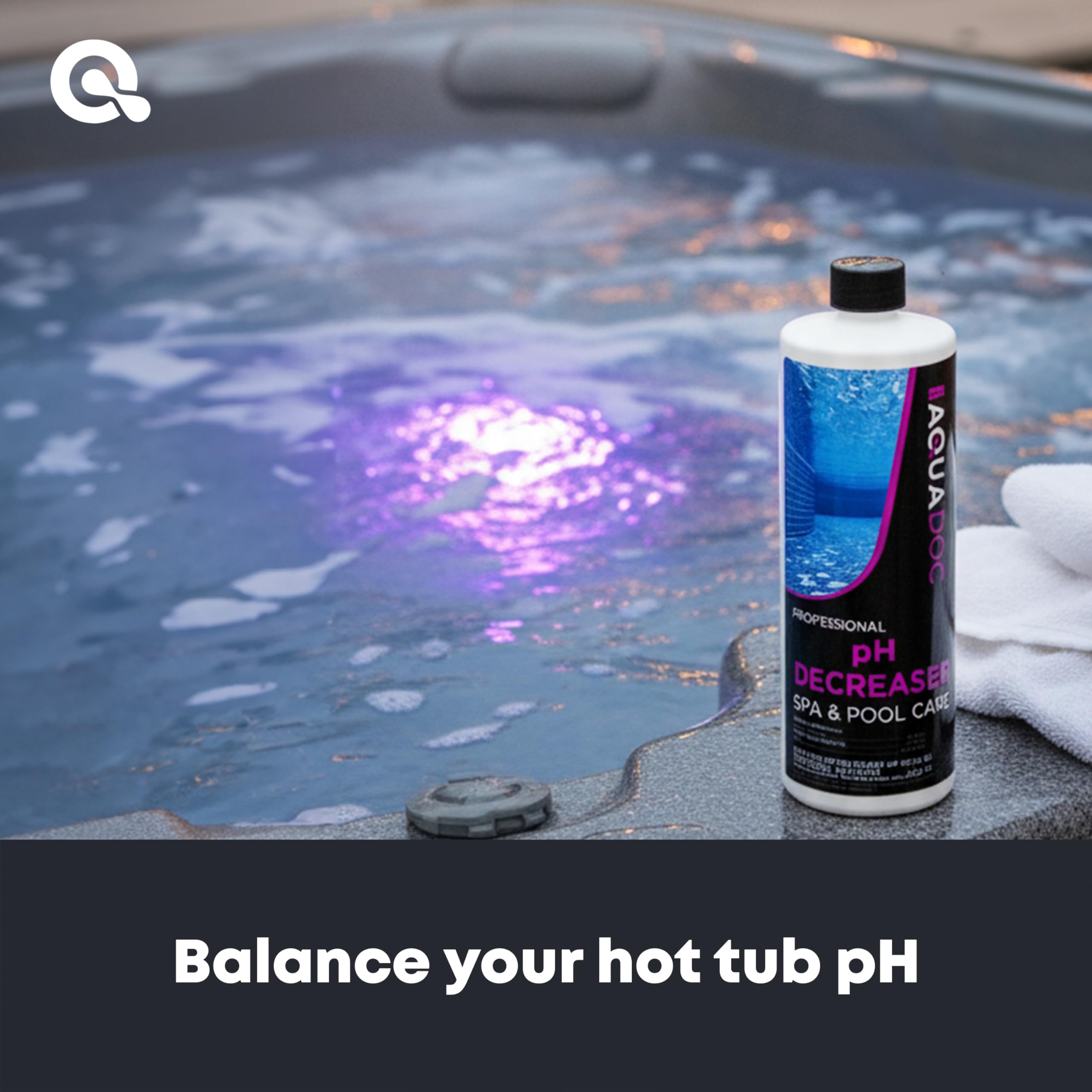 AquaDoc Spa pH Decreaser - Liquid pH Down for Hot Tubs, 32 oz (2 Pack)