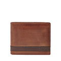 Fossil Men's Quinn Leather Bifold with Flip ID Wallet, Brown, (Model: ML3644200)