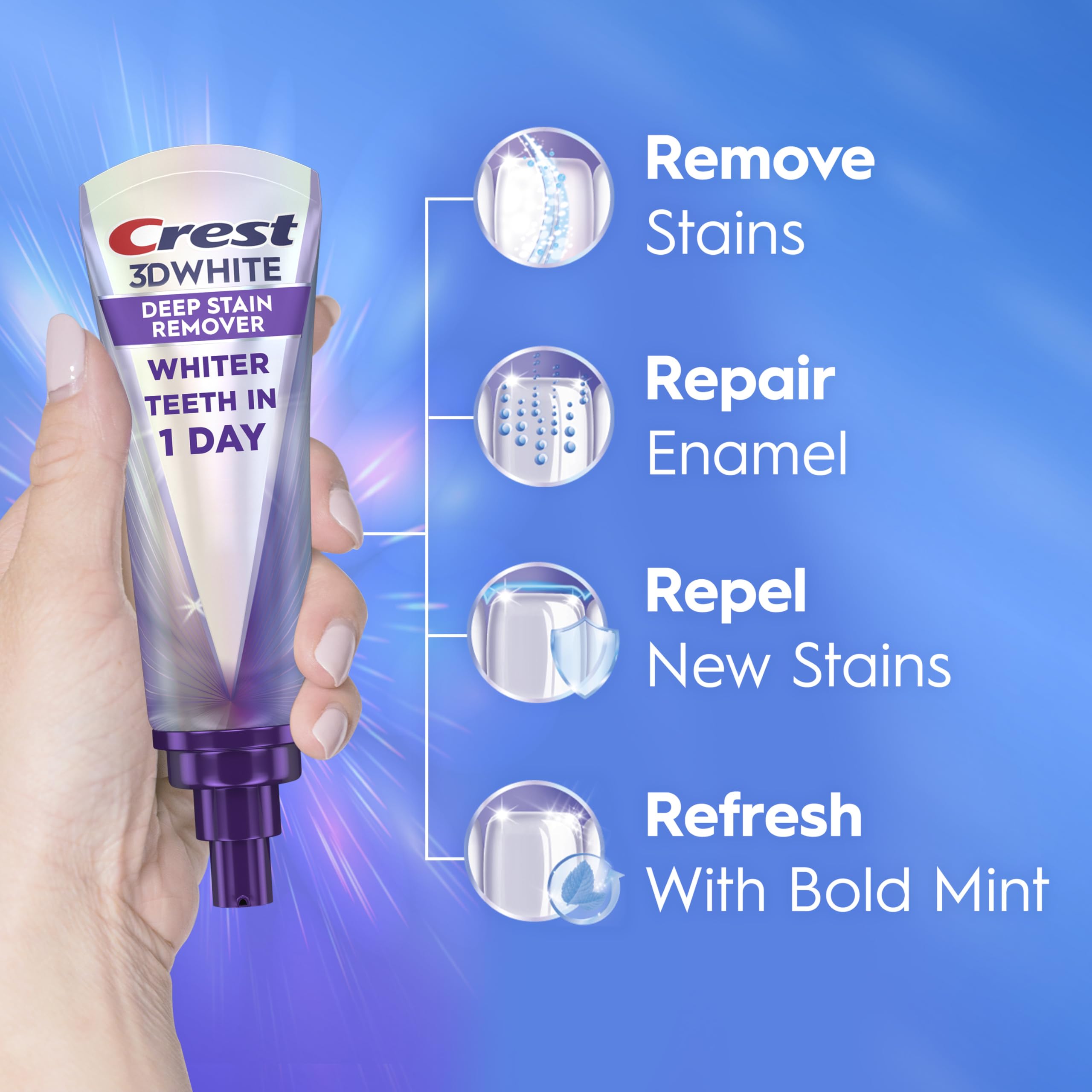 Crest 3DWhite Brilliance Deep Stain Remover Brilliant White Toothpaste - 3.1oz/2pk