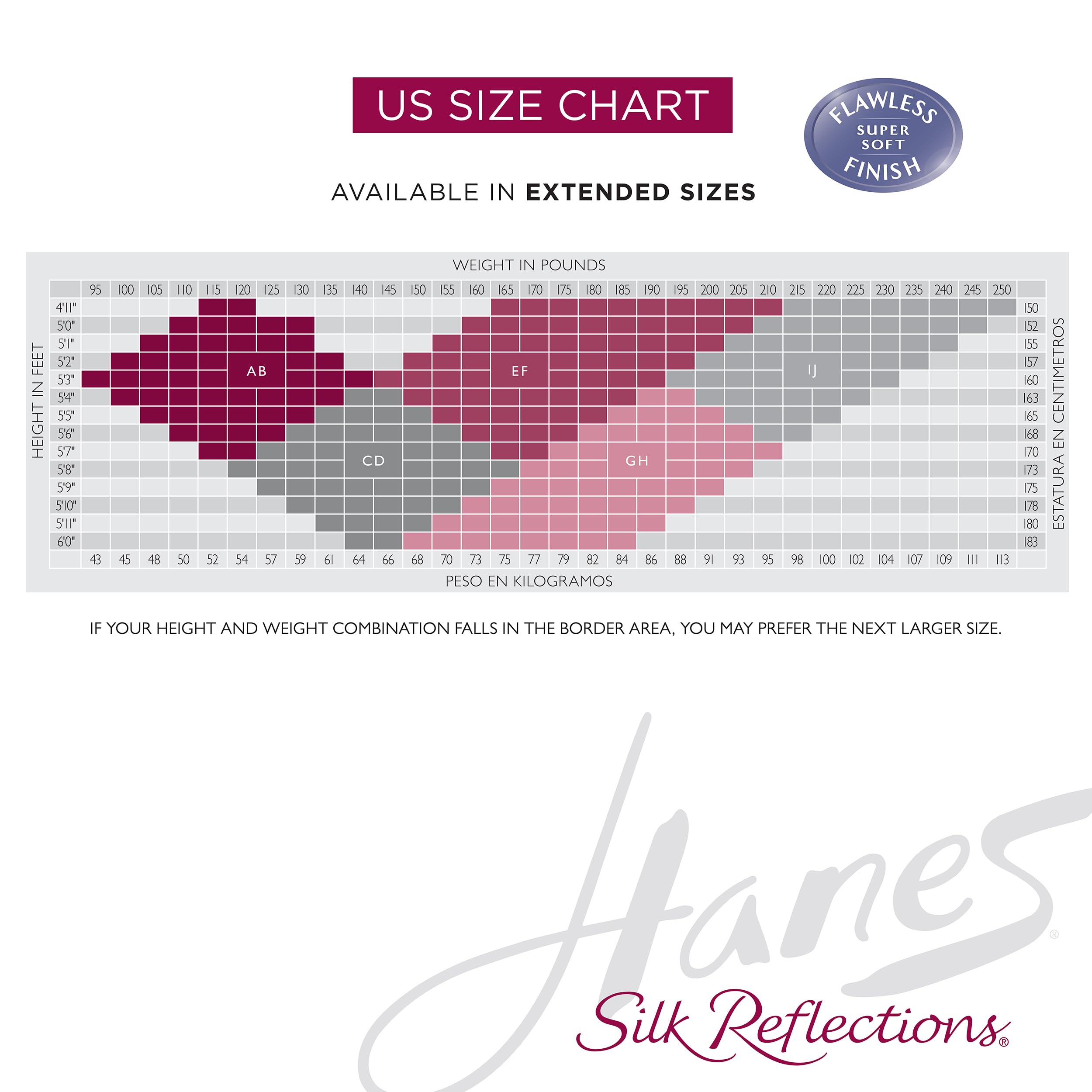 Hanes Silk Reflections Control Top Reinforced Toe Silky Sheer Pantyhose, Jet, Size AB (Pack of 1)