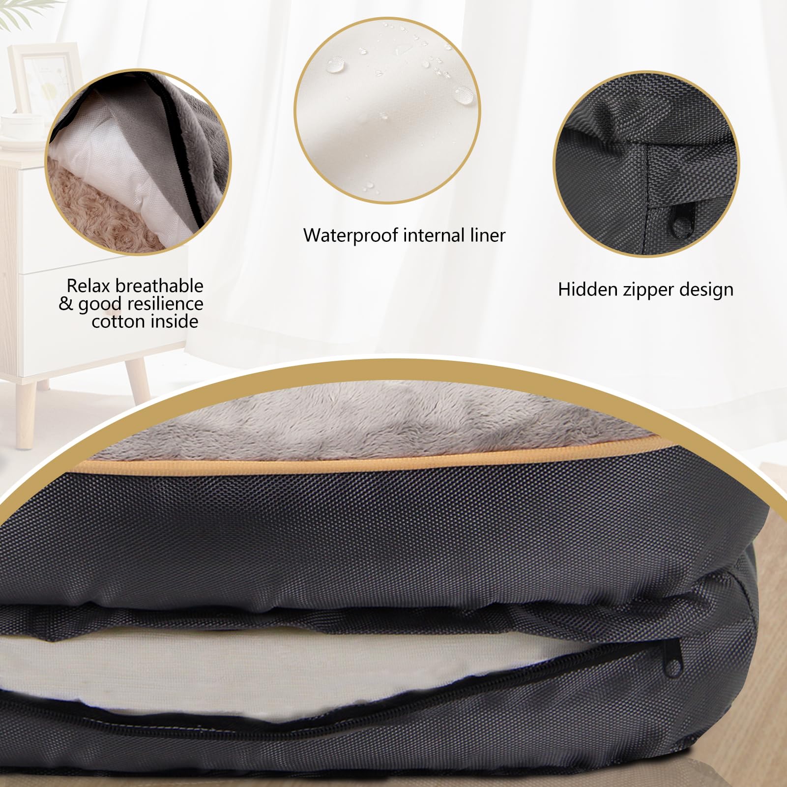 JOYELF XXLarge Memory Foam Dog Bed, Orthopedic Dog Bed & Sofa with Removable Washable Cover for Large Dogs
