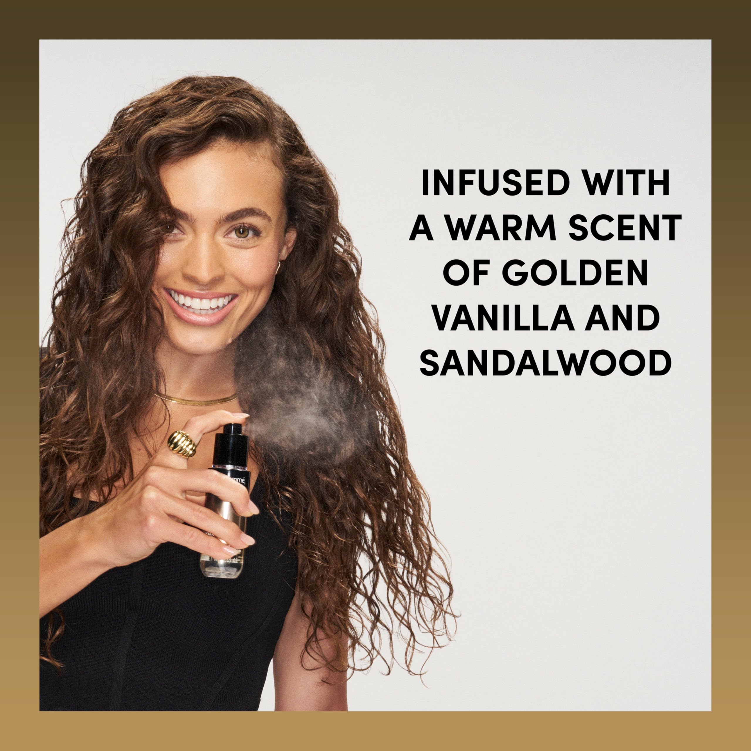 TRESemmé A-List Collection Signature Hair Fragrance 1 ct Golden Vanilla + Sandalwood Formulated Without Phthalates, Parabens + Synthetic Dyes, Developed & Safe for All Hair Types, 1.35 FL OZ