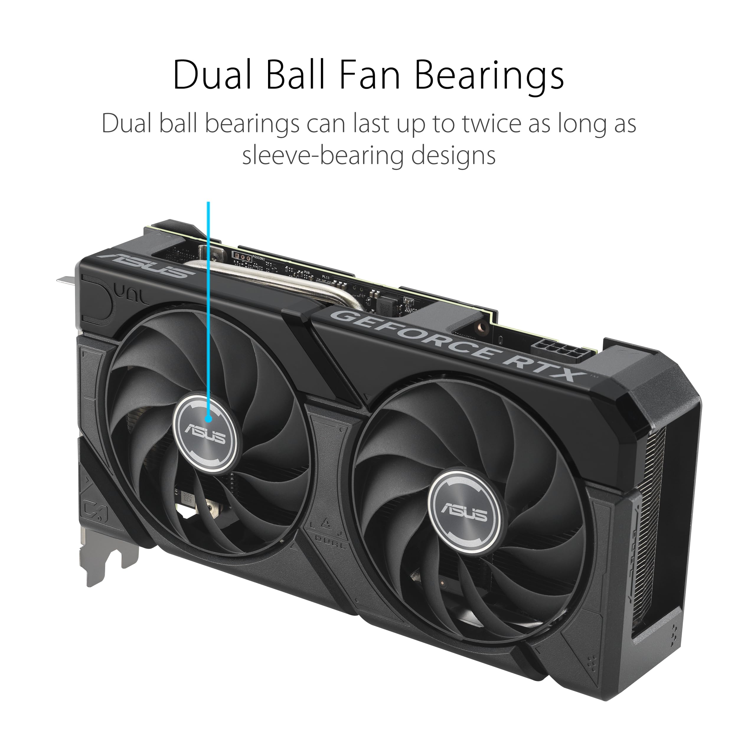 ASUS Dual GeForce RTX™ 4070 EVO OC Edition 12GB GDDR6X is Designed for Broad Compatibility, with a 2.5-Slot Design, Axial-tech Fan Design, 0dB Technology, Auto-Extreme Technology, and More