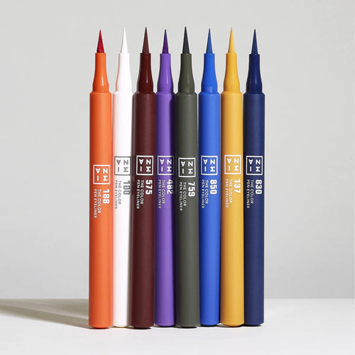 3INA The Color Pen Eyeliner - Waterproof Colorful Liquid Eyeliner Pencil for Bold Looks - Precise Felt Tip - 14 Hour Wear Eye Makeup - 830-0.034 oz