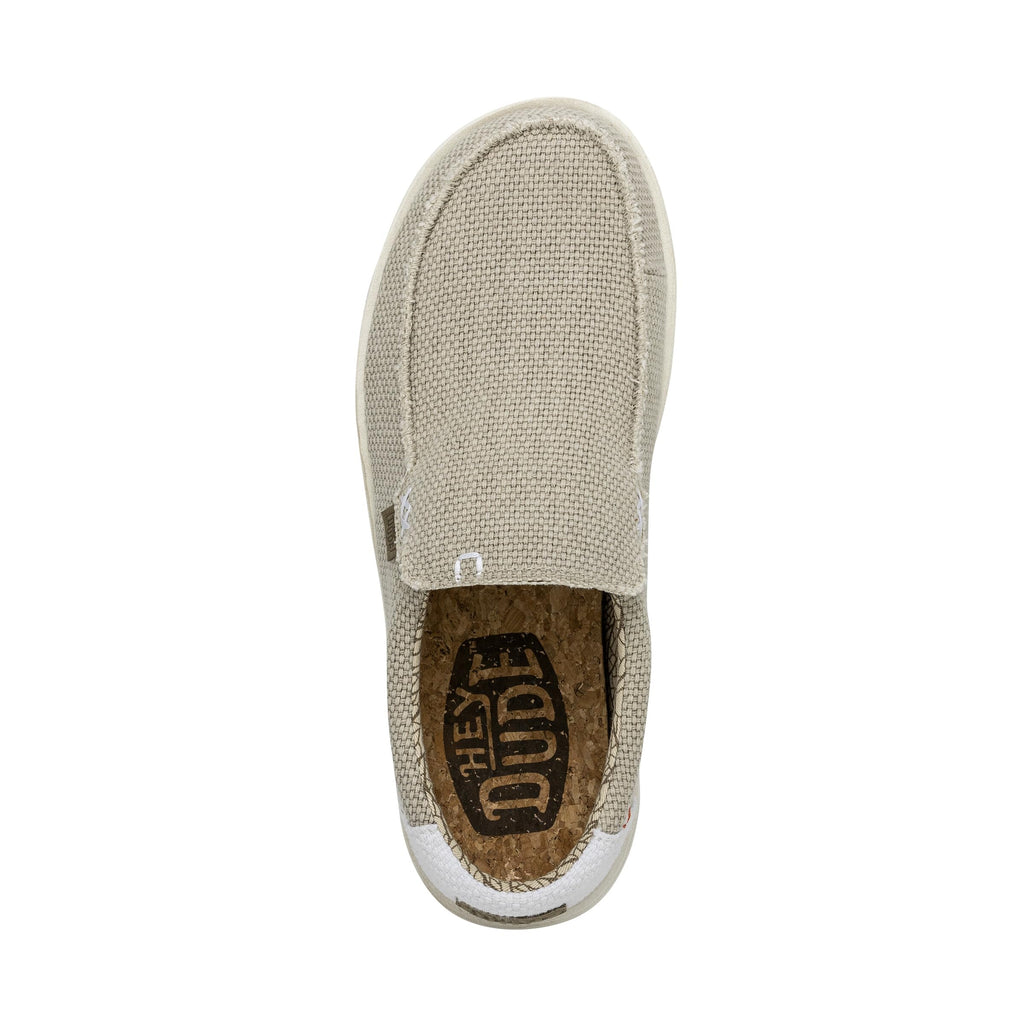 HEYDUDE Men's Mikka Braided Off White Size 11| Men's Loafers | Men's Slip On Shoes | Comfortable & Light-Weight