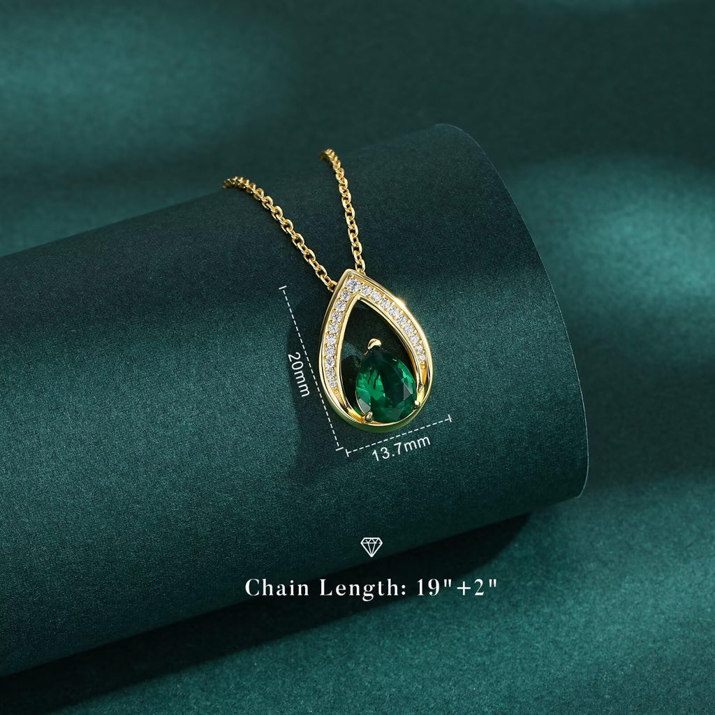 Iefil Simulated Aquamarine Jewelry for Women - March Birthstone Necklace | Wife Birthday Gift Ideas, Anniversary Women Gifts