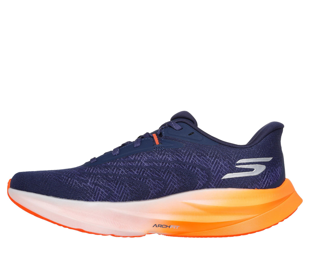 Skechers Men's Aero Spark Running Shoe, Navy/Orange, 8.5