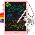 FLUESTON LCD Writing Tablet, 10 Inch Doodle Board Toys Gifts for 3-8 Year Old Girls Boys, Colorful Electronic Board Drawing Pad for Toddler Valentines Gifts for Kids Educational Learning Travel Toy