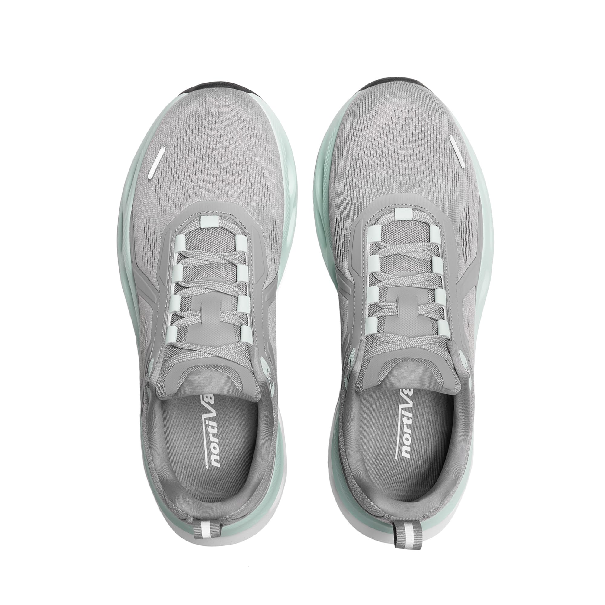 NORTIV 8 Men's Comfortable Walking Shoes MovePropel Athletic Breathable Gym Workout Tennis Jogging Cross Training Non Slip Fashion Running Sneakers,Size 10.5,Grey,SNWS247M