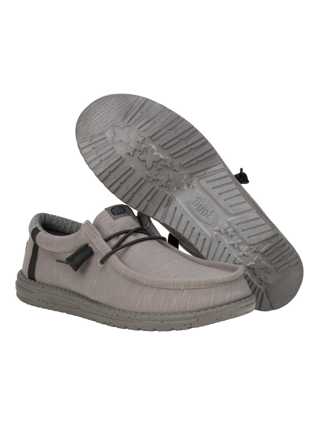 HEYDUDE Men's Wally Stretch Fleece Lava Stone Size 11, Men’s Shoes, Men's Slip-on Loafers, Comfortable & Light-Weight