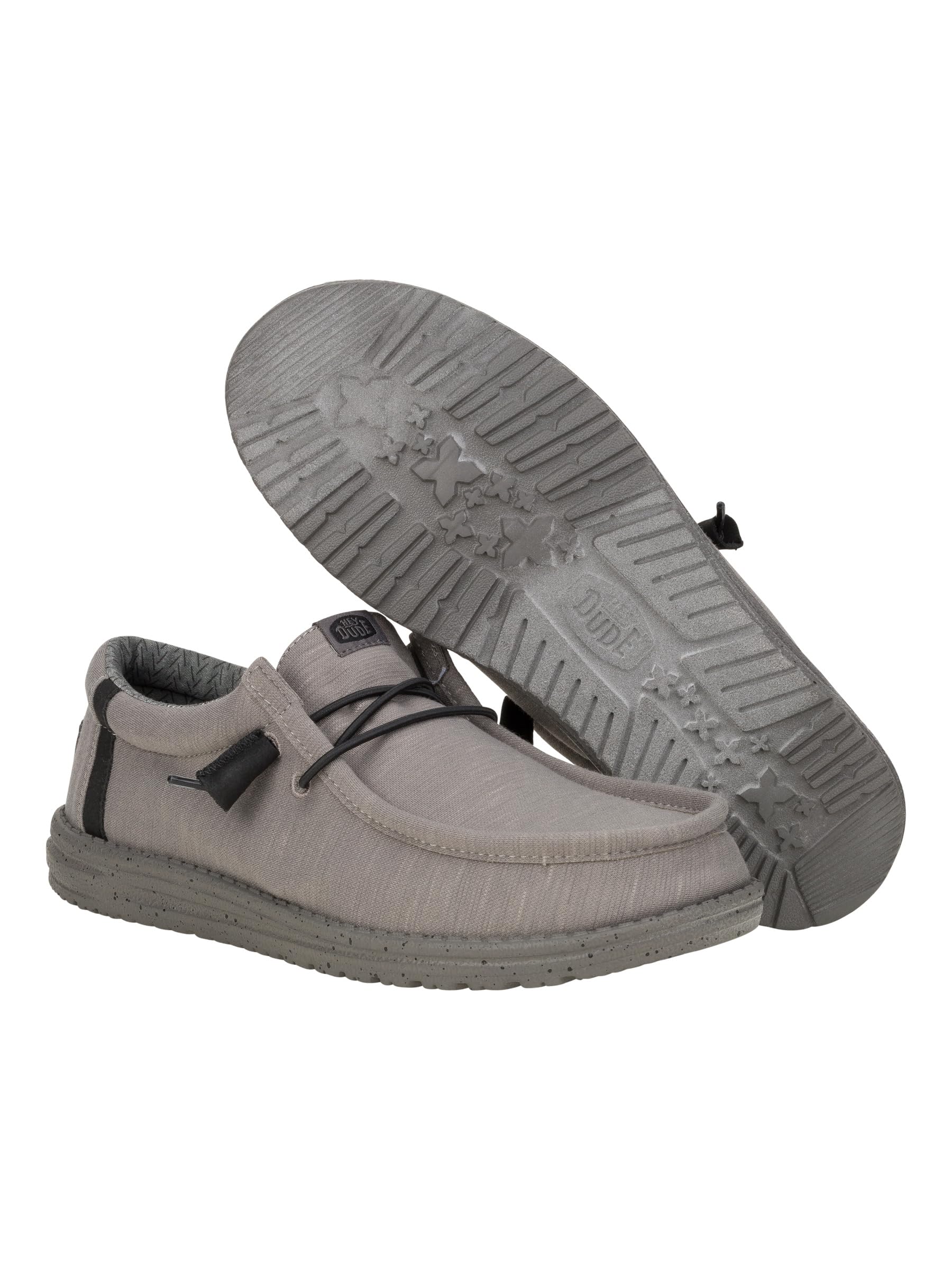 HEYDUDE Men's Wally Stretch Fleece Lava Stone Size 11, Men’s Shoes, Men's Slip-on Loafers, Comfortable & Light-Weight