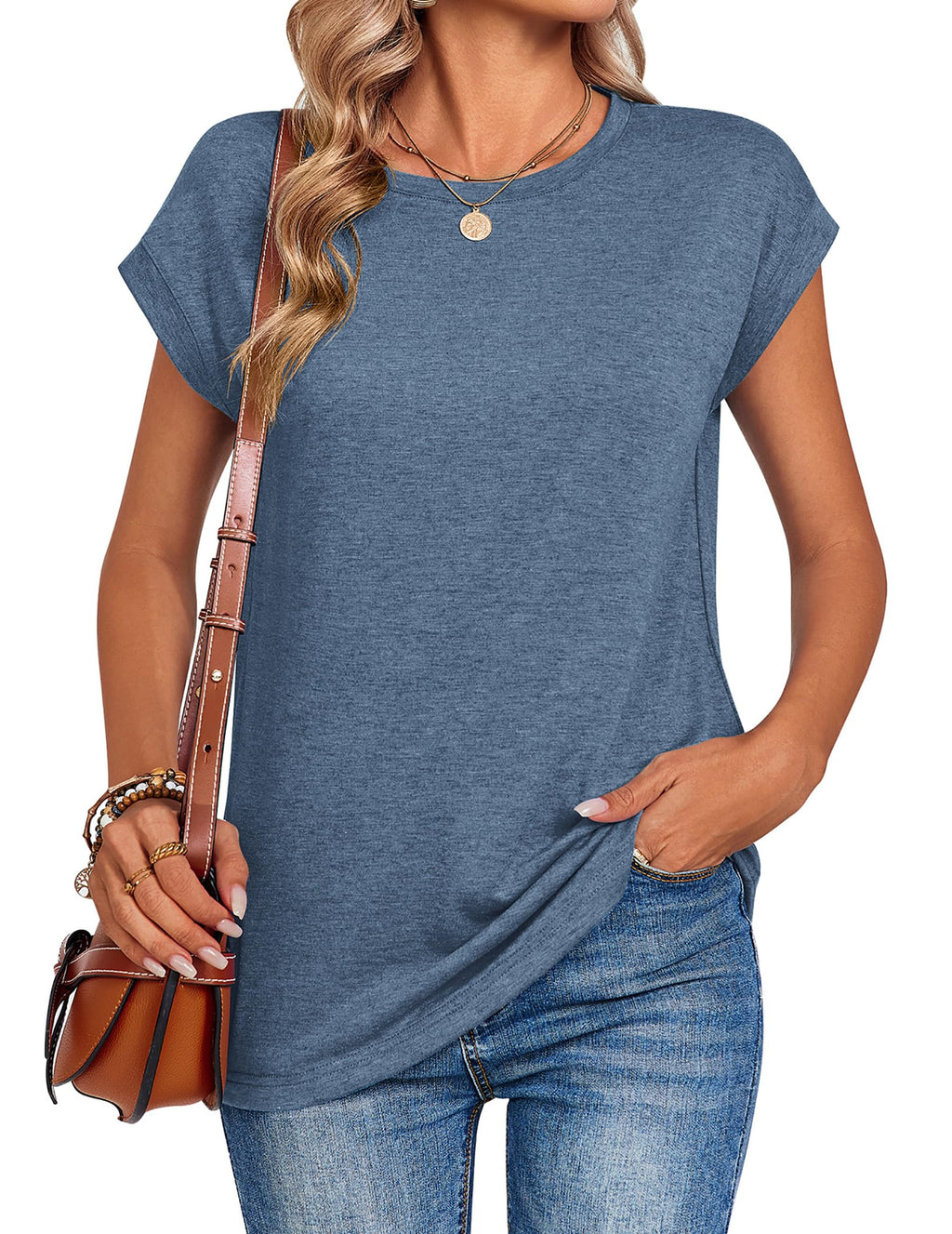 Zeagoo Womens Tops Summer Casual Dress Tee Shirts Business Dressy Spring Fashion Outfits Trendy Clothes