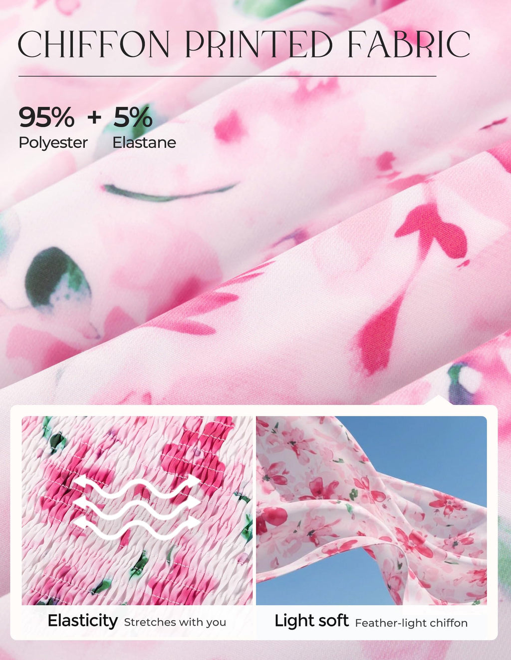GRACE KARIN Womens Summer Floral Maxi Dress 2026 Flowy Wedding Guest Dress A Line Boho Dresses Fashion Clothing with Pockets Pink Floral M