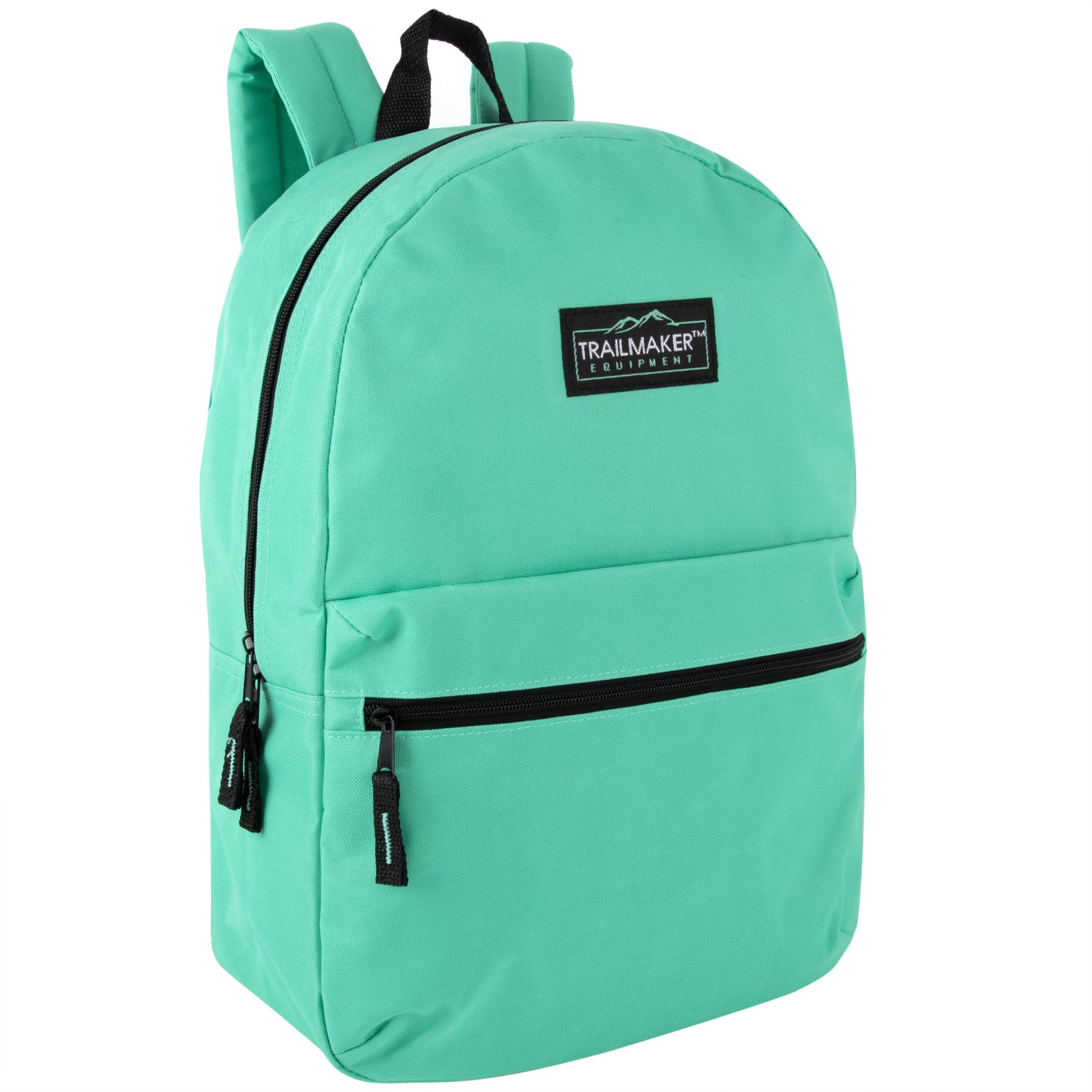 Trail maker 24 Pack- Classic 17 Inch Backpacks in Bulk Wholesale Back Packs for Boys and Girls (Assorted 12 Colors Pack)