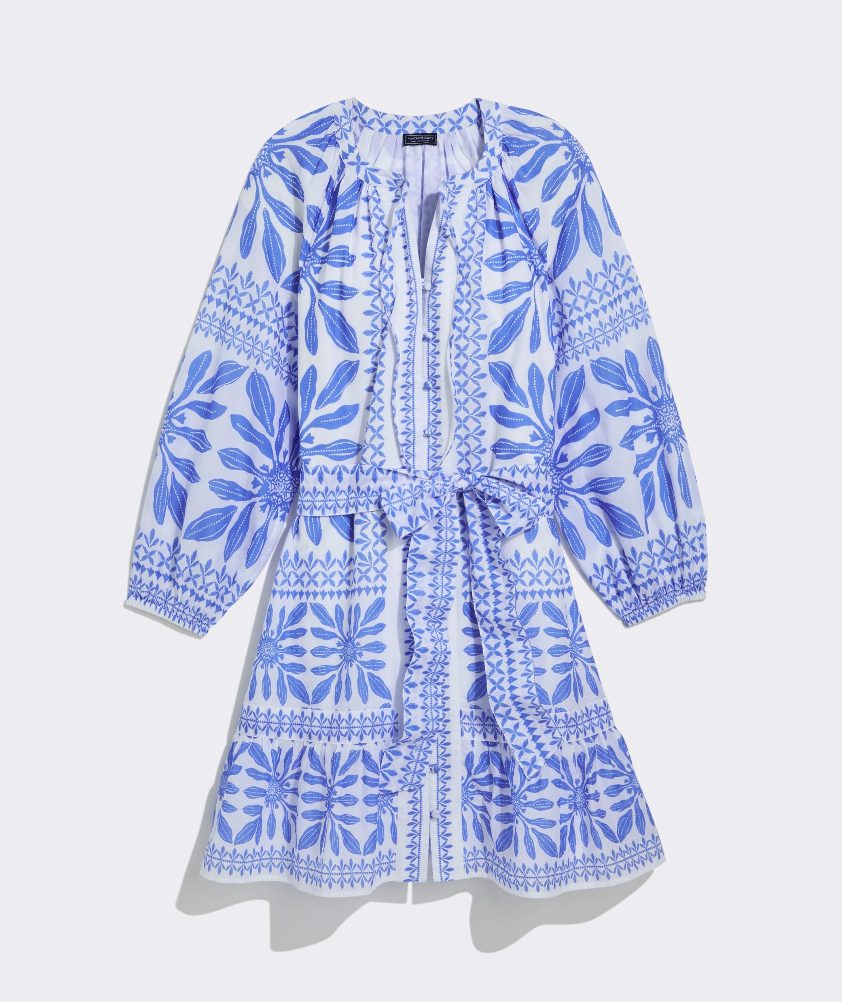 vineyard vines Lucy Mini Dress, Haven Tile Blue, S