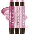 Burt's Bees Lip Shimmer Pink Collection for Valentine's Day Gifts, Tinted Lip Balm Stick, Moisturizing for All Day Hydration with Natural Glowy Pigmented Finish & Buildable Color, Value Pack, 3 Tubes