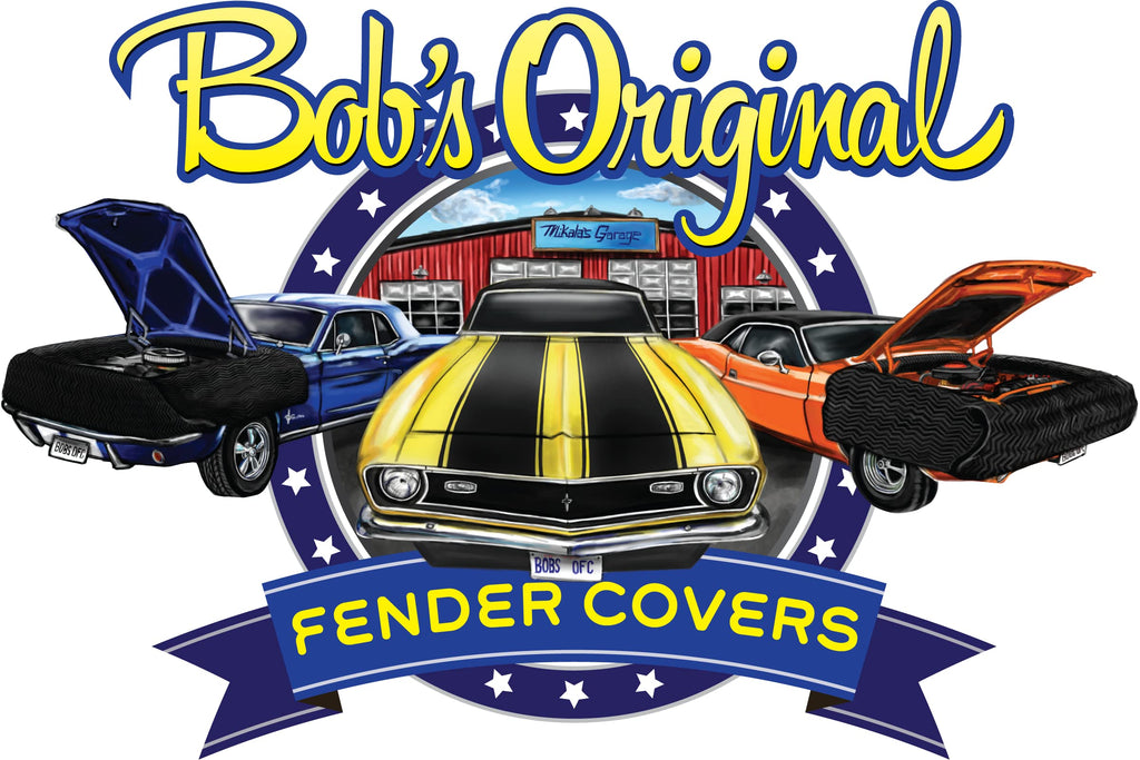 Bob's Original Fender Cover - Complete Engine Compartment Coverage - Fender Covers for Mechanics - Adjustable, Thick and Soft, Fits Multiple Vehicles