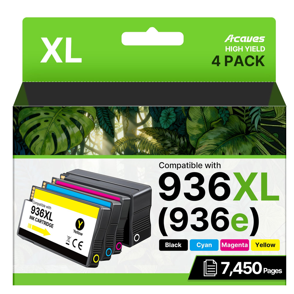936e High Yield 936 Ink Cartridges for HP Printers HP936 936XL Replacement for HP 936 Ink Cartridges Combo Pack Work for HP Officejet Pro 9125e 9120e 9135e 9730e 9130e 9720e 9122e Printers, 4 Pack