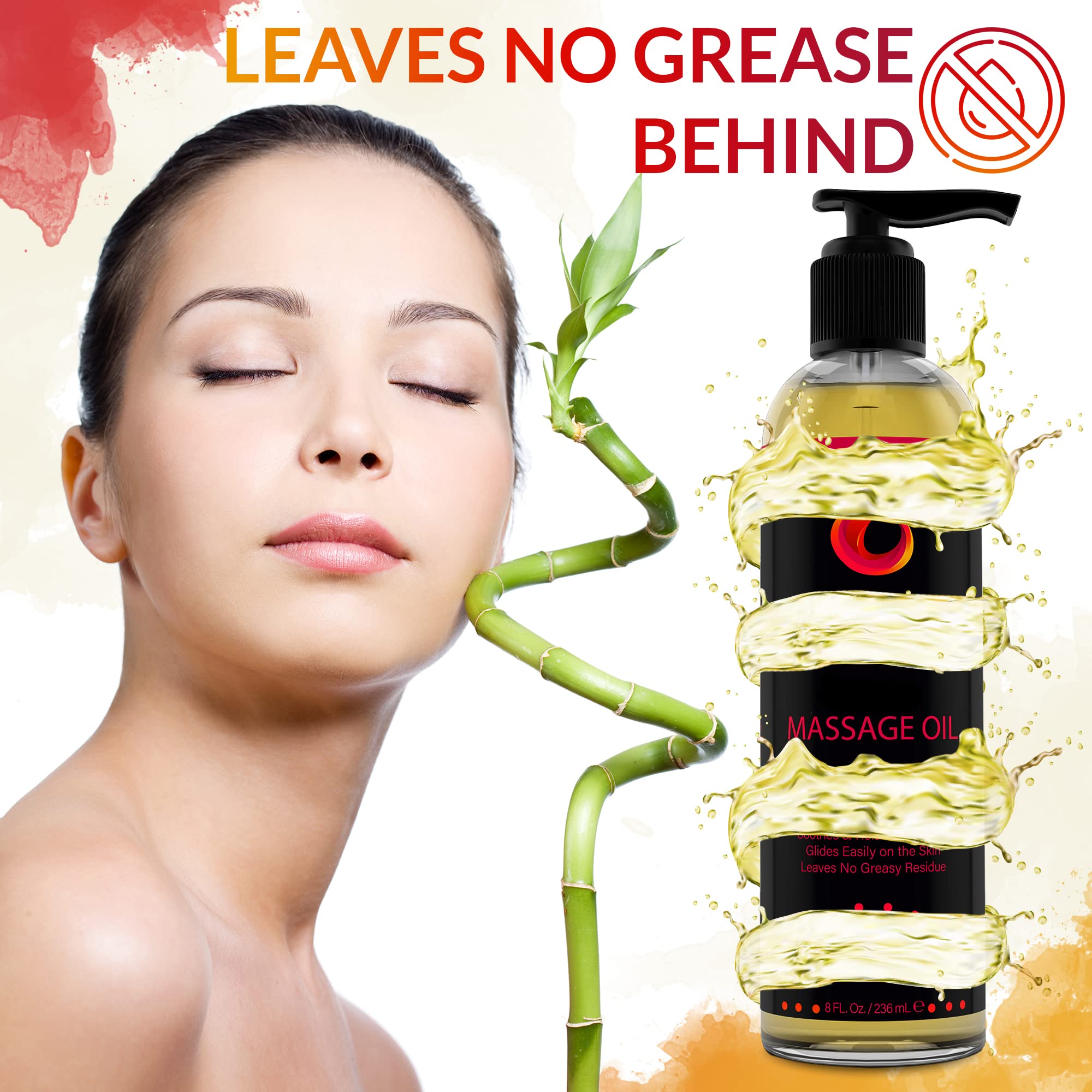 Body Massage Oil: Massage Oil for Massage Therapy, Premium Massaging Oil-Lush Vanilla Scent with Jojoba & Coconut, Therapeutic Oil 1Bottle, 8 fl oz