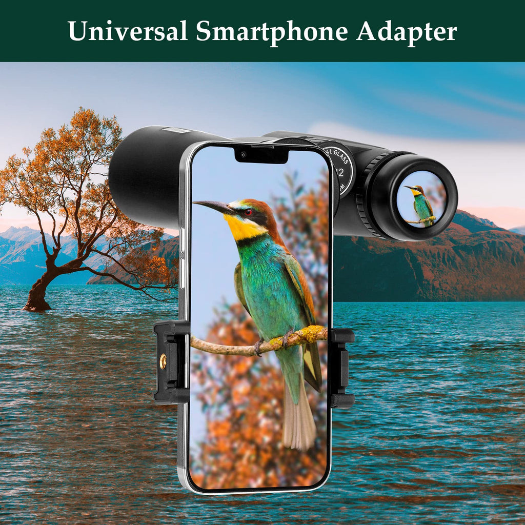 Adorrgon 12x42 High Powered Binoculars for Adults, Phone Adapter and Tripod