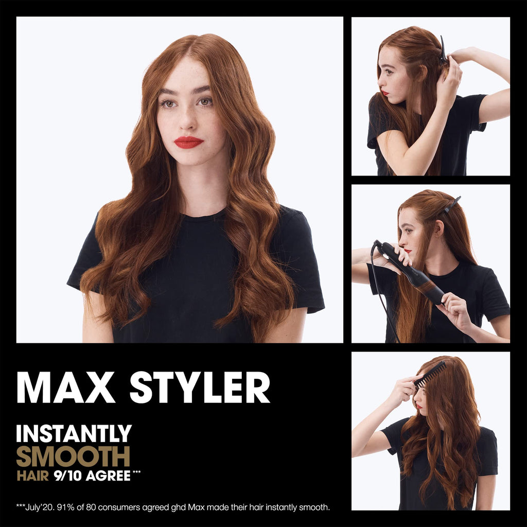 ghd Max Styler Flat Iron Hair Straightener, Black