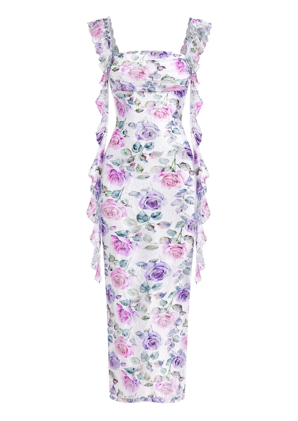 PRETTYGARDEN Womens Spring Formal Dress 2026 Summer Elegant Sleeveless Floral Lace Cocktail Wedding Guest Maxi Long Dresses(Floral Purple,XX-Large)