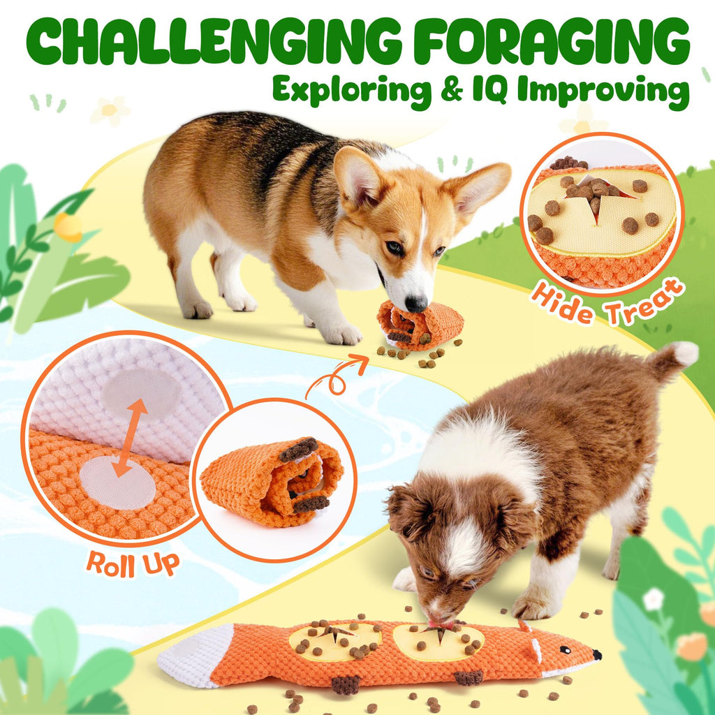 XIUGOAL Dog Toys for Aggressive Chewers, 2 Pack No Stuffing Dog Toys for Boredom and Teething, Squeaky Chew Toy for Small, Medium Breed to Keep Them Busy