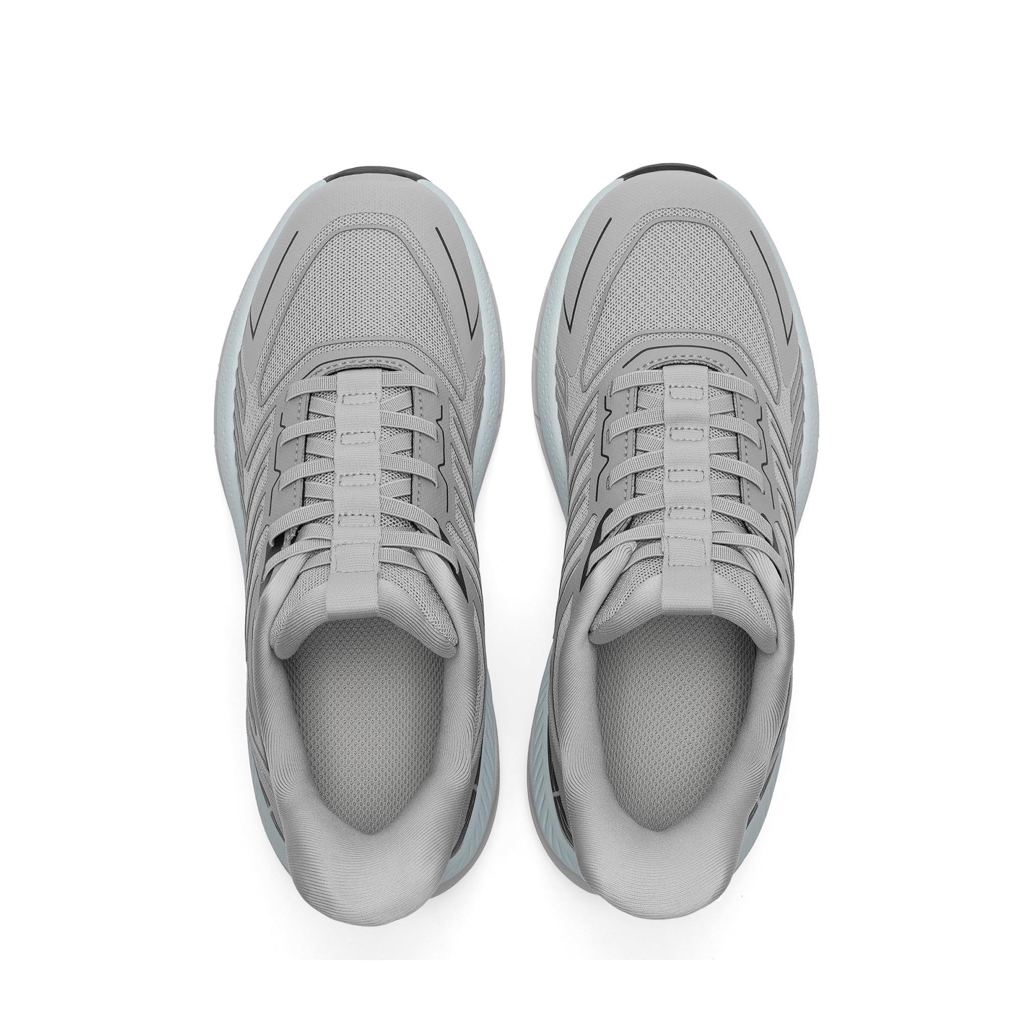 ALLSWIFIT Women's Slip On Walking Shoes Running Comfortable Tennis Breathable Non Slip Athletic Gym Workout Cross Training Fashion Sneakers,Size 8,Grey,SARR034W