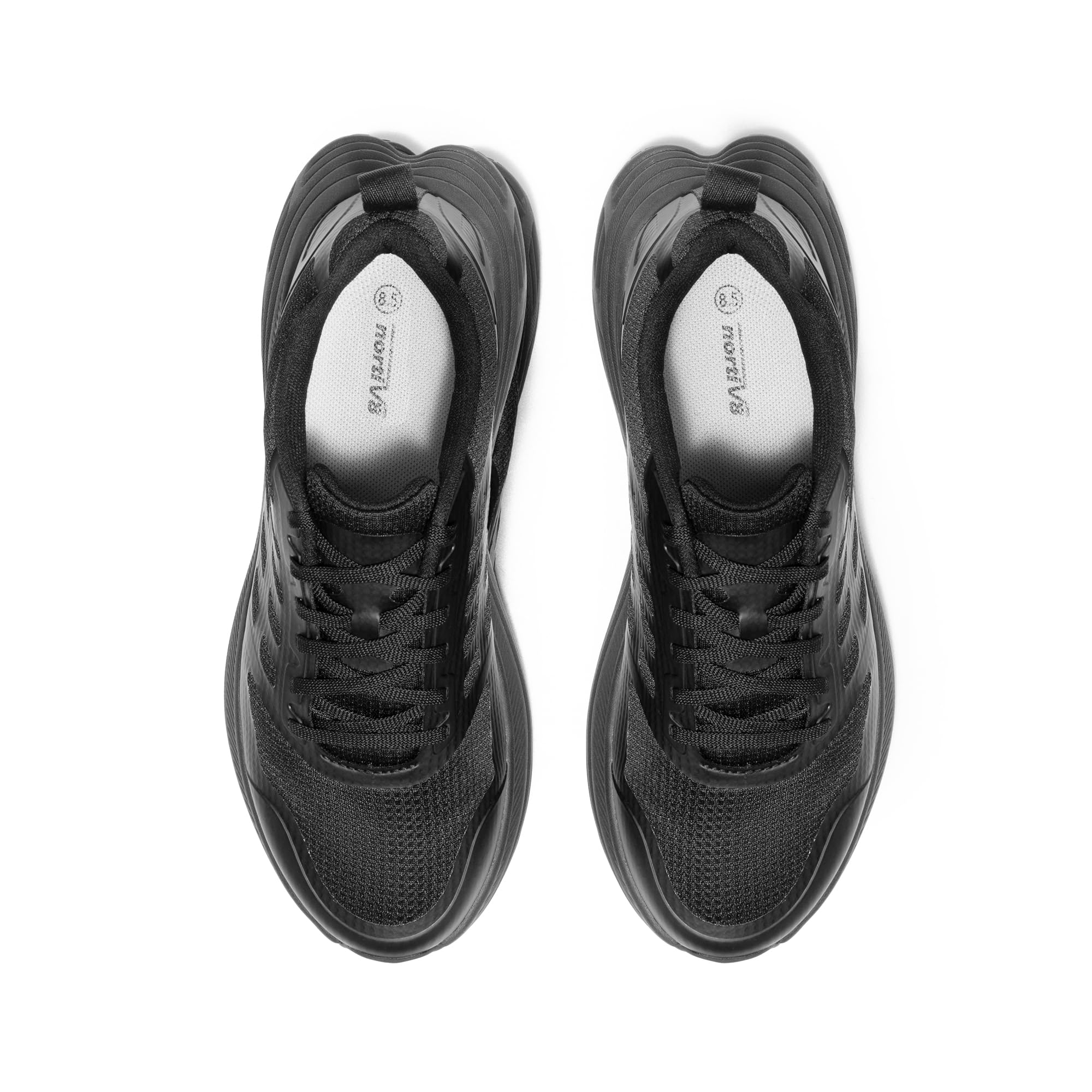 NORTIV 8 Men's Walking Running Tennis Cushioning Shoes ActiveFloat Non Slip Athletic Gym Workout Jogging Comfortable Sneakers,Size 10.5,All Black,SNWS245M