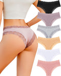 FINETOO Cotton Underwear for Women Sexy Panties Lace Hipster Low Rise Breathable thongs tanga lingerie swimsuits clothing dresses outfits bras Apparel Wear gym cute outdoors christian resort active
