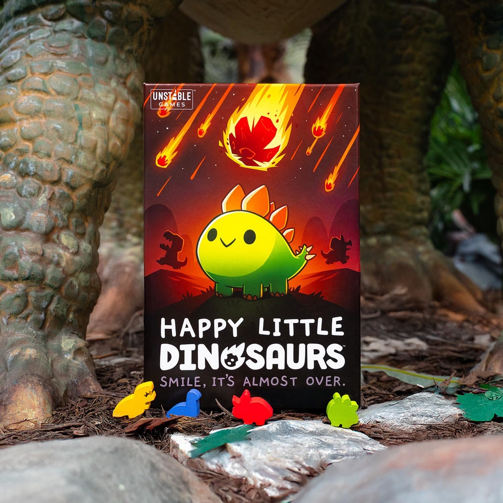 Unstable Games Happy Little Dinosaurs Board Game - Funny Card Game for Adults and Kids - Family Board Games for 2-4 Players, Ages 8 and Up, From the Creators of Unstable Unicorns and Here to Slay