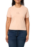 Calvin Klein Women's Slim Fit Monogram Tee Pink Sand