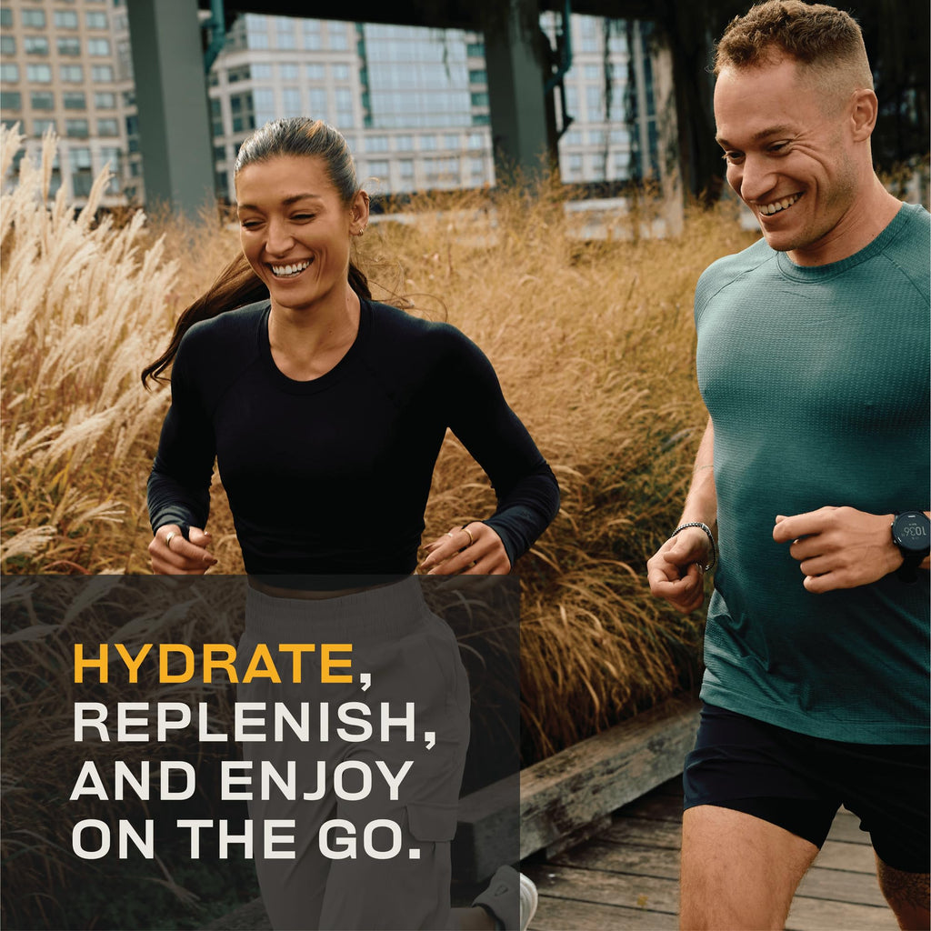 Gainful Hydration + Caffeine Powder Packets with Key Electrolytes Magnesium & Sodium + L Theanine, Low Sugar Drink Mix, Tropical Mango, 21 Sticks