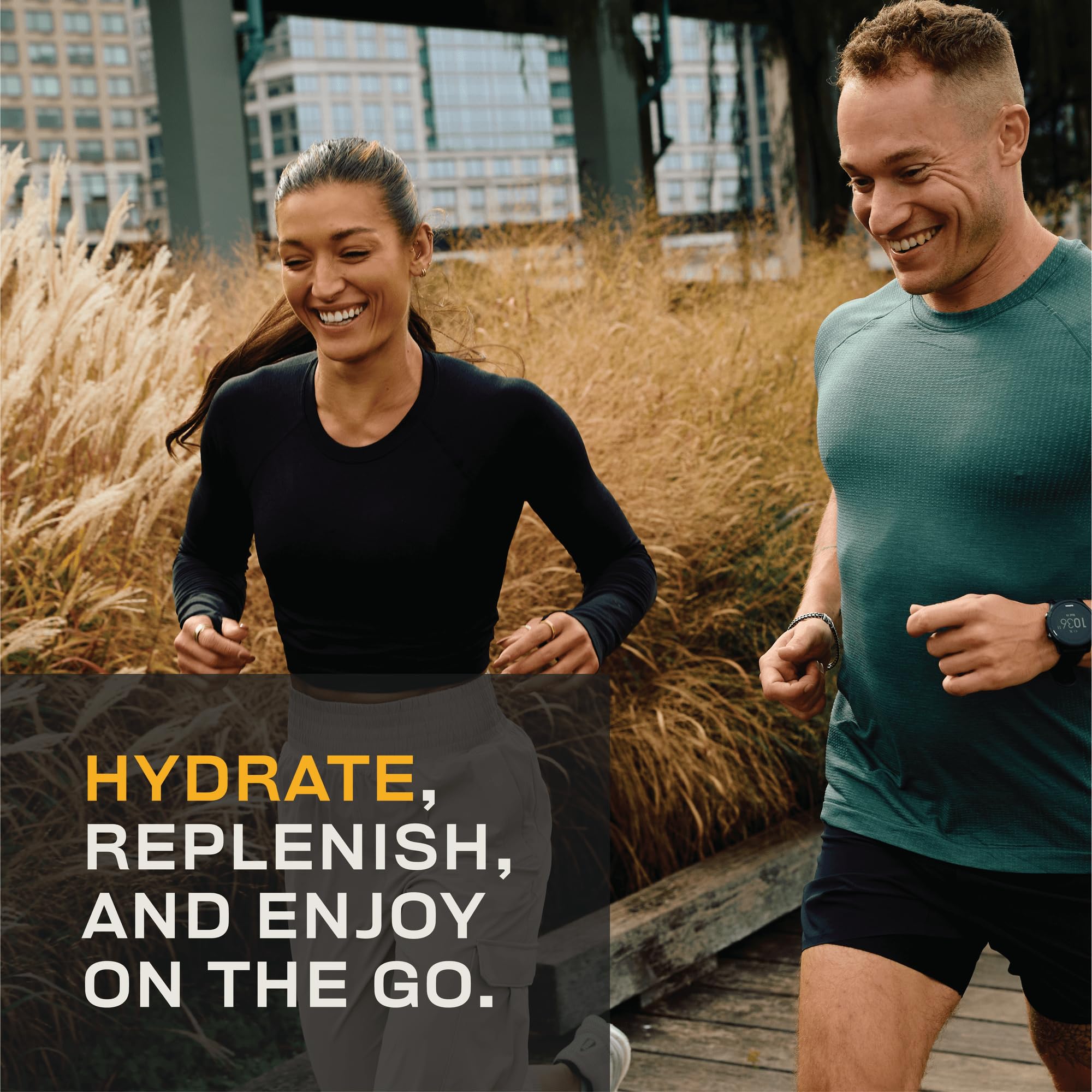 Gainful Hydration + Caffeine Powder Packets with Key Electrolytes Magnesium & Sodium + L Theanine, Low Sugar Drink Mix, Tropical Mango, 21 Sticks
