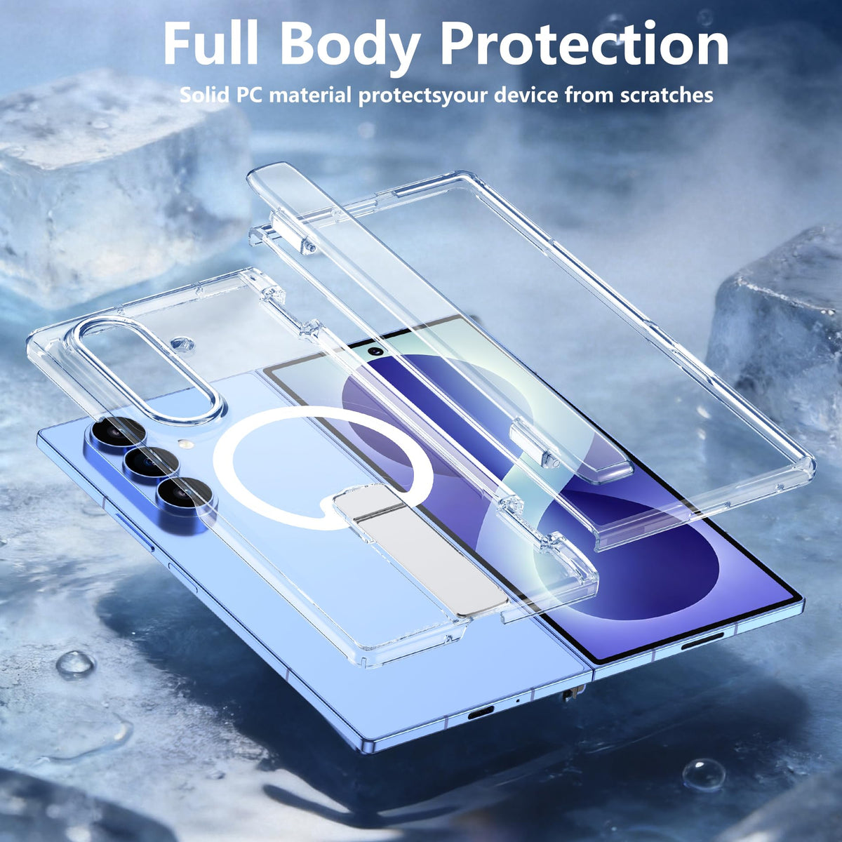 For Samsung Galaxy Z Fold 8 Ultra Case with Kickstand & Screen Protector