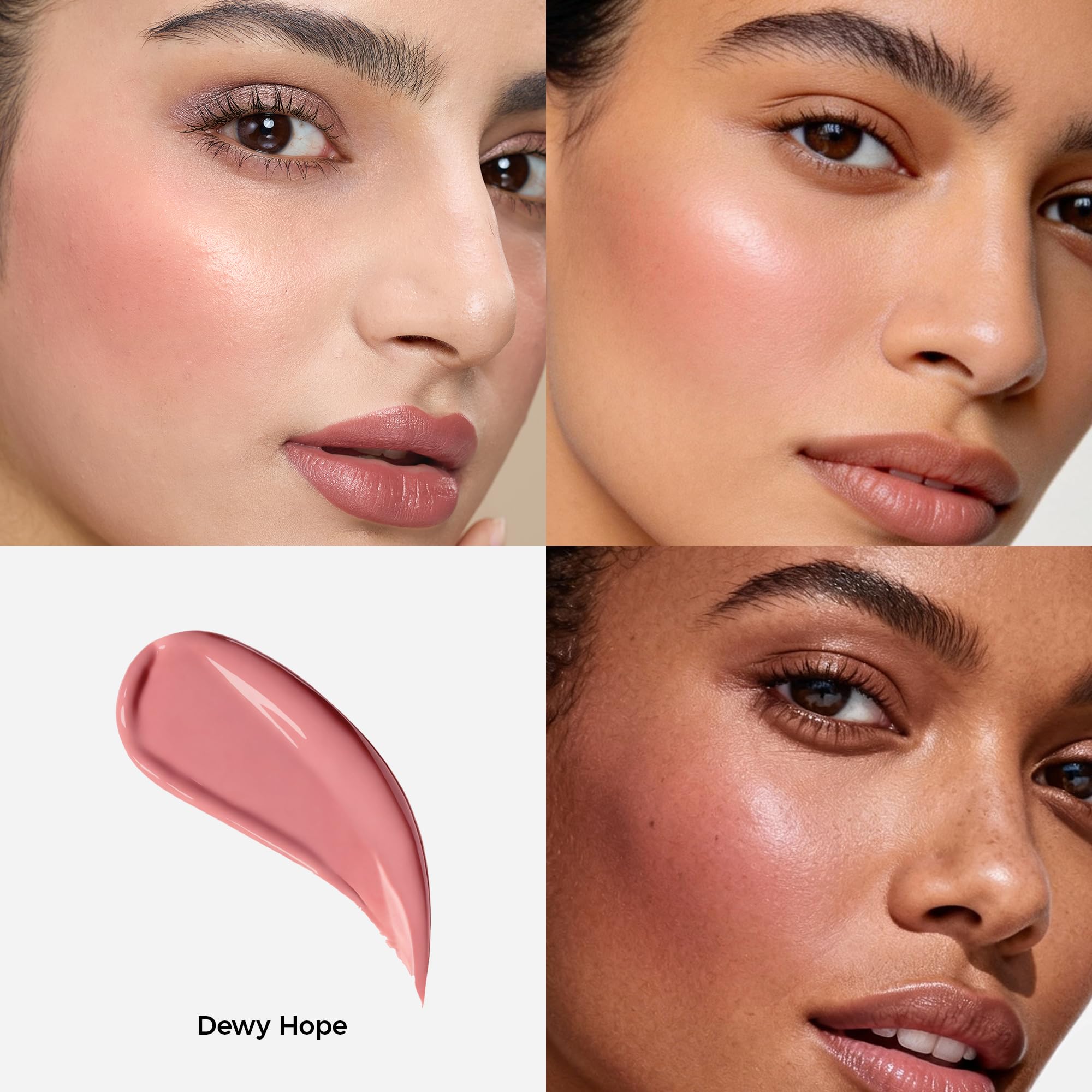 Exmiloo Liquid Blush - Dewy Liquid Blush for Cheeks, Lightweight & Buildable Blush Liquid Makeup for a Natural Everyday Look, Vegan & Cruelty-Free, Dewy Hope